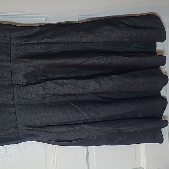 Gap Sleeveless Scoop Neck Black Chambray Fit & Flare Ballet Dress w/pockets Sz 4 - Picture 12 of 17